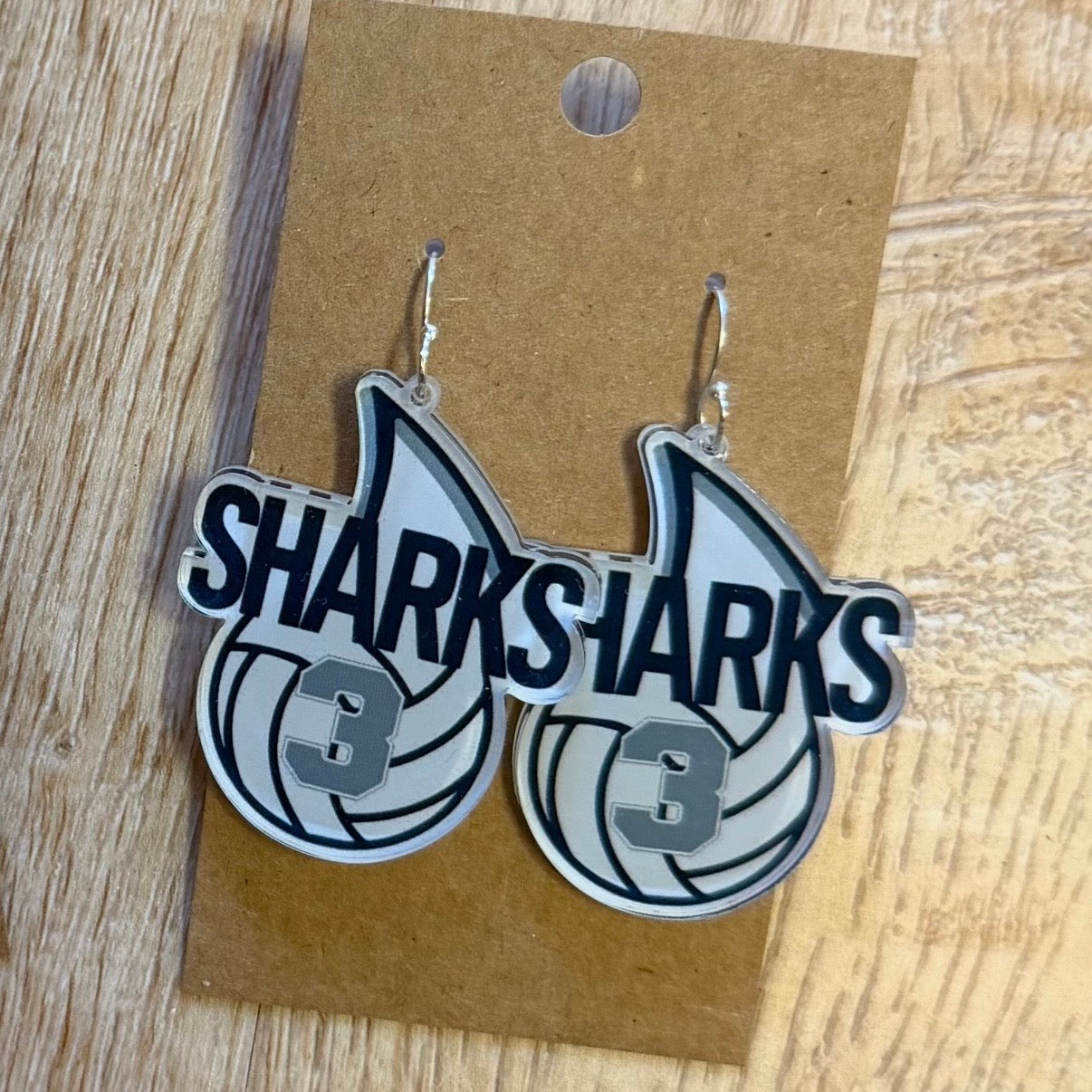 Sharks Volleyball Club Earrings