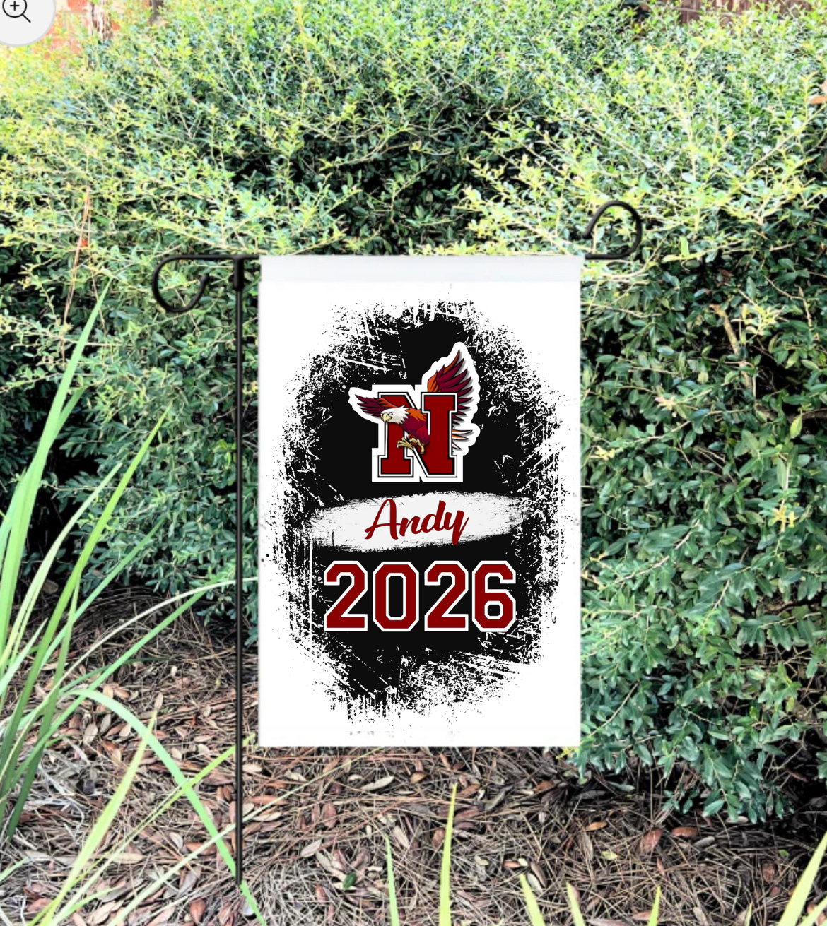 Class of 2026 Black Splatter Flag - Personalization Available