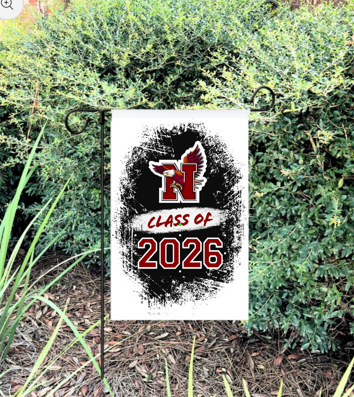 Class of 2026 Black Splatter Flag - Personalization Available