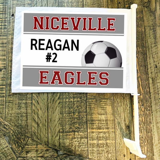 Lady Eagles *Personalized* Car Flag