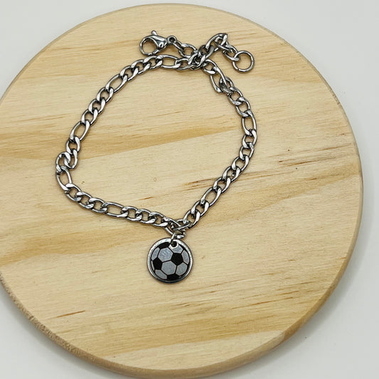 Lady Eagles Soccer Charm Bracelet