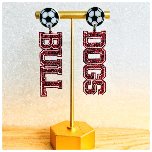 Soccer Crestview  Dangle - Glitter