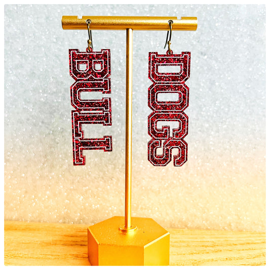 Bulldogs Dangle - Glitter